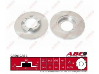 C35010ABE ABE - Тормозной диск - Autoyamato