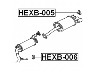 резинка глушителя HEXB005 (FEBEST)
