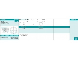 44270050 TEIKIN - Поршня - Autoyamato