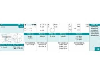 46260A050 TEIKIN - Поршня - Autoyamato