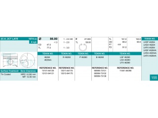 46264A100 TEIKIN - Поршня - Autoyamato