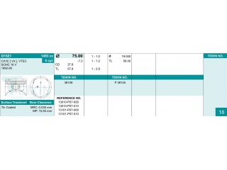 38159STD TEIKIN - Поршня - Autoyamato