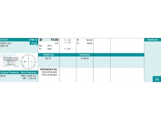 38170STD TEIKIN - Поршня - Autoyamato
