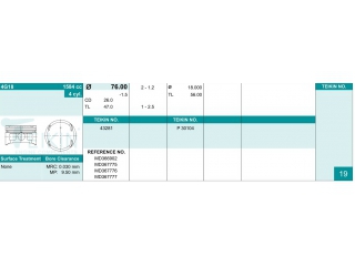 43281100 TEIKIN - Поршня - Autoyamato
