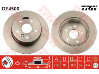 DF4500 TRW - Тормозной диск - Autoyamato