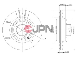 Тормозной диск 30H3025JPN (JPN)