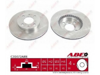 C31072ABE ABE - Тормозной диск - Autoyamato