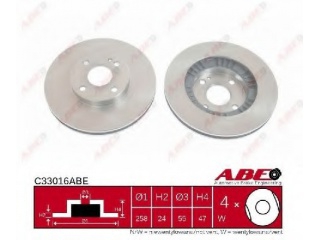 C33016ABE ABE - Тормозной диск - Autoyamato