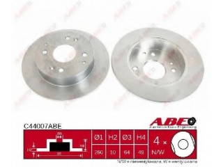 C44007ABE ABE - Тормозной диск - Autoyamato