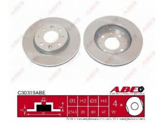 C30319ABE ABE - Тормозной диск - Autoyamato
