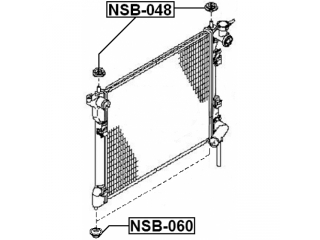 Втулка крепления радиатора NSB048 (FEBEST)