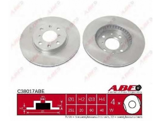 C38017ABE ABE - Тормозной диск - Autoyamato