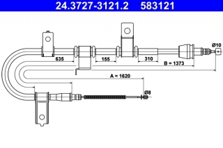Трос тормозной&nbsp;CK7547&nbsp;(AUTOX)
