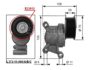 L37215980C H4H - Натяжитель приводного ремня - Autoyamato