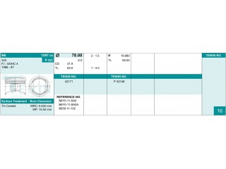 42171STD TEIKIN - Поршня - Autoyamato