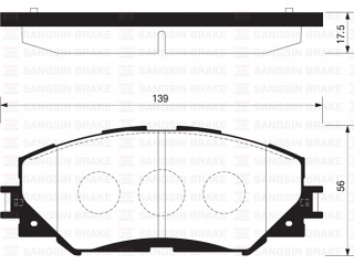 SP2093 SANGSIN - Тормозные колодки - Autoyamato