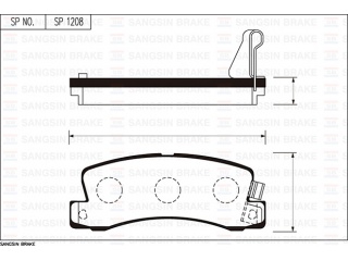 SP1208 SANGSIN - Тормозные колодки - Autoyamato