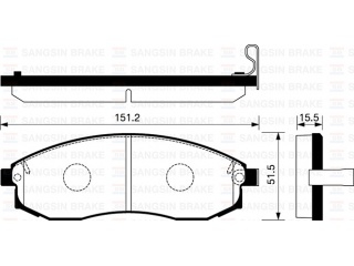 SP1256 SANGSIN - Тормозные колодки - Autoyamato