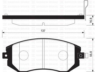 SP1367 SANGSIN - Тормозные колодки - Autoyamato