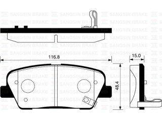 SP1247 SANGSIN - Тормозные колодки - Autoyamato