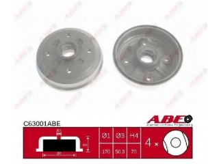 C63001ABE ABE - Тормозной барабан - Autoyamato