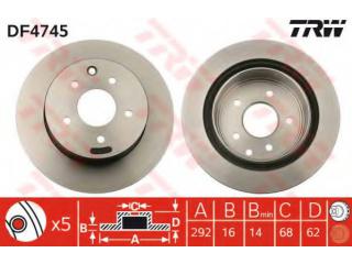 DF4745 TRW - Тормозной диск - Autoyamato