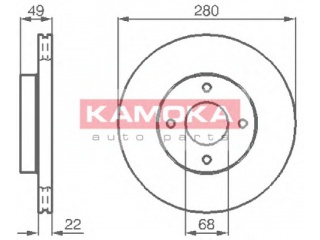 1031918 KAMOKA - Тормозной диск - Autoyamato