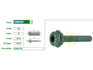 G086101 FRENKIT - Направляющие суппорта - Autoyamato