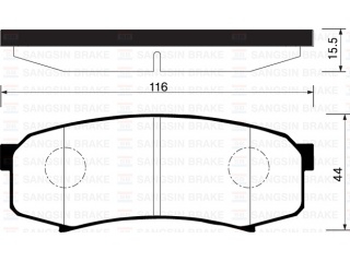 SP2040 SANGSIN - Тормозные колодки - Autoyamato