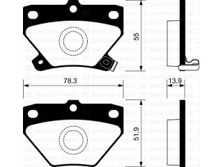 Тормозные колодки SP2044 (SANGSIN)