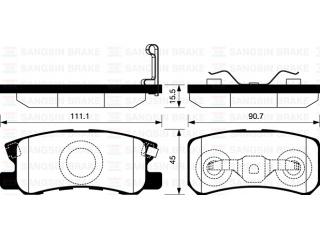 SP2076 SANGSIN - Тормозные колодки - Autoyamato