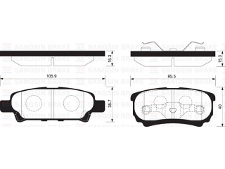 SP2111 SANGSIN - Тормозные колодки - Autoyamato
