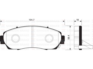 SP2115 SANGSIN - Тормозные колодки - Autoyamato