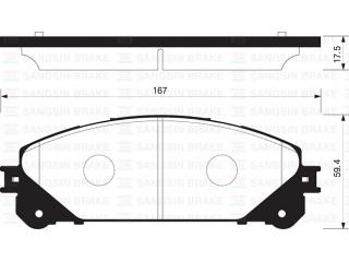 SP2137 SANGSIN - Тормозные колодки - Autoyamato