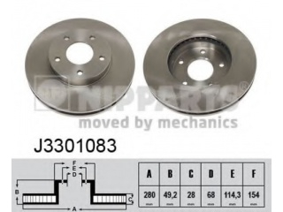 J3301083 NIPPARTS - Тормозной диск - Autoyamato