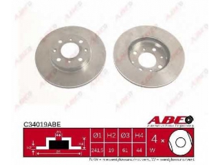 C34019ABE ABE - Тормозной диск - Autoyamato