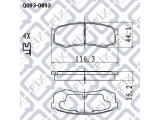 Тормозные колодки Q0930893 (Q-FIX)