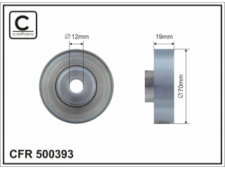 500393 CAFFARO - Ролик натяжителя - Autoyamato