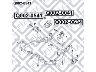 Подушка двигателя Q0020541 (Q-FIX)