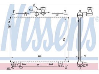 67495 NISSENS - Радиатор - Autoyamato