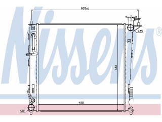 67516 NISSENS - Радиатор - Autoyamato