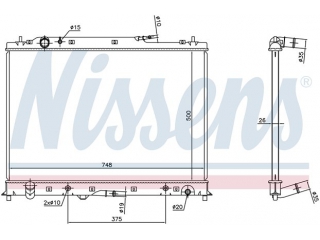 68525 NISSENS - Радиатор - Autoyamato