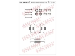1050011 QUICK BRAKE - Установочный набор барабанных колодок - Autoyamato