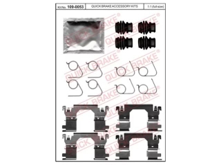 1090053 QUICK BRAKE (OJD) - Установочный набор тормозных колодок - Autoyamato