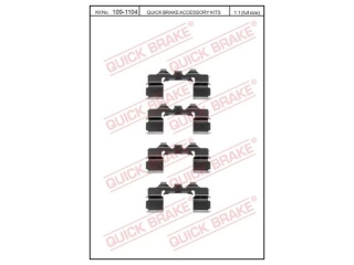 1091104 QUICK BRAKE - Установочный набор тормозных колодок - Autoyamato