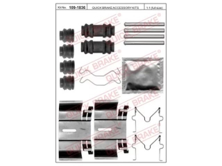 1091836 QUICK BRAKE (OJD) - Установочный набор тормозных колодок - Autoyamato