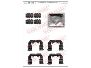 1091859 QUICK BRAKE (OJD) - Установочный набор тормозных колодок - Autoyamato