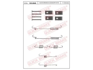 1050846 QUICK BRAKE - Установочный набор барабанных колодок - Autoyamato