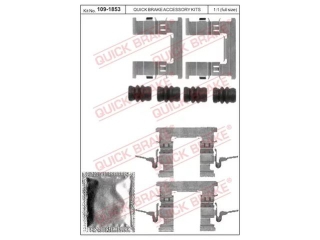 1091853 QUICK BRAKE (OJD) - Установочный набор тормозных колодок - Autoyamato