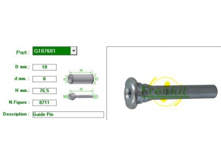 G107601 FRENKIT - Направляющие суппорта - Autoyamato